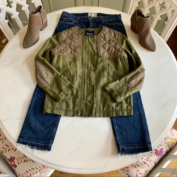 *SOLD* Madewell Quilted Jacket Olive Green Sz XS - Picture 4 of 8